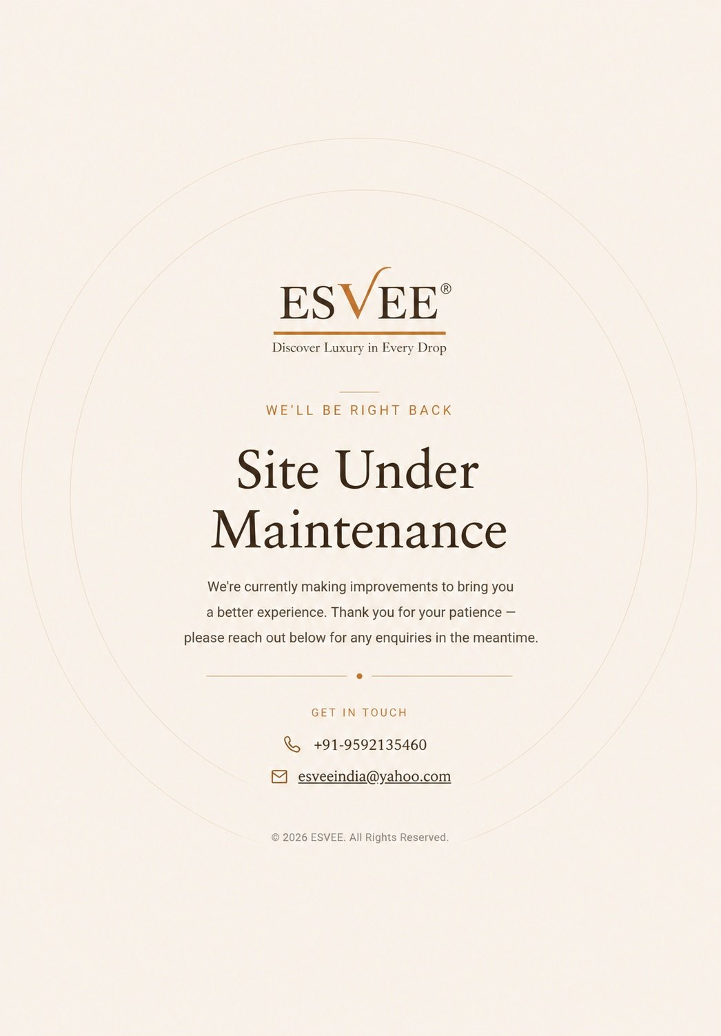 ESVEE — Site Under Maintenance